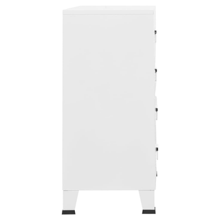 Industrial Drawer Cabinet White 78x40x93 cm Metal - Giant Lobelia