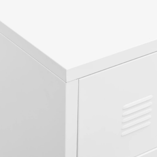 Industrial Drawer Cabinet White 78x40x93 cm Metal - Giant Lobelia