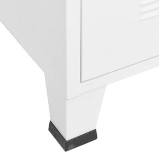 Industrial Drawer Cabinet White 78x40x93 cm Metal - Giant Lobelia