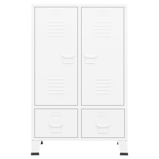 Industrial Wardrobe White 67x35x107 cm Steel - Giant Lobelia