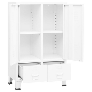 Industrial Wardrobe White 67x35x107 cm Steel - Giant Lobelia