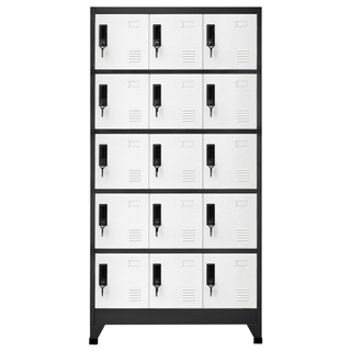 vidaXL Locker Cabinet Anthracite and White 90x40x180 cm Steel - Giant Lobelia