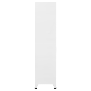 Locker Cabinet White 90x40x180 cm Steel - Giant Lobelia