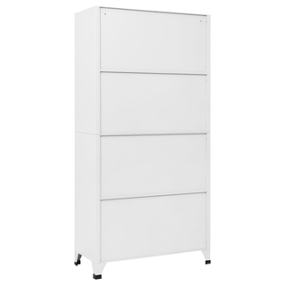 Locker Cabinet White 90x40x180 cm Steel - Giant Lobelia