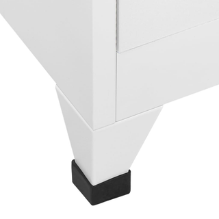 Locker Cabinet White 90x40x180 cm Steel - Giant Lobelia