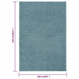 vidaXL Rug Short Pile 160x230 cm Blue - Giant Lobelia