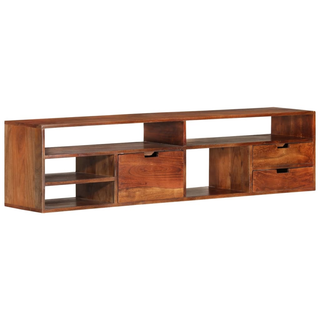 vidaXL TV Cabinet 140x30x35 cm Solid Acacia Wood - Giant Lobelia