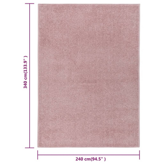 Rug Short Pile 240x340 cm Pink - Giant Lobelia