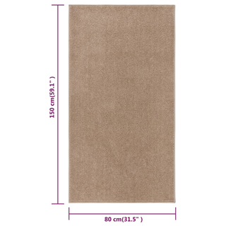 vidaXL Rug Short Pile 80x150 cm Brown - Giant Lobelia