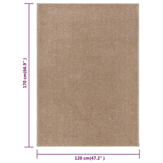 vidaXL Rug Short Pile 120x170 cm Brown - Giant Lobelia