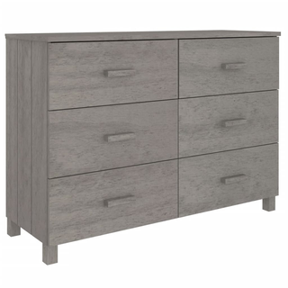 vidaXL Sideboard HAMAR Light Grey 113x40x80 cm Solid Wood Pine - Giant Lobelia