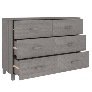 vidaXL Sideboard HAMAR Light Grey 113x40x80 cm Solid Wood Pine - Giant Lobelia