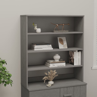 Top for Highboard HAMAR Light Grey 90x30x100cm Solid Wood Pine - Giant Lobelia