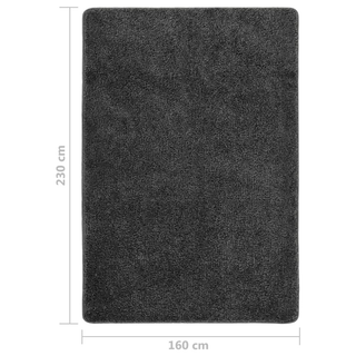 vidaXL Shaggy Rug Dark Grey 160x230 cm Anti Slip - Giant Lobelia