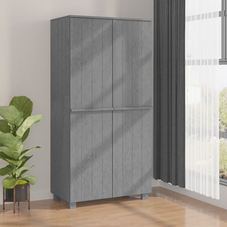 vidaXL Wardrobe HAMAR Dark Grey 89x50x180 cm Solid Wood Pine - Giant Lobelia