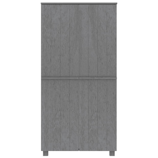 vidaXL Wardrobe HAMAR Dark Grey 89x50x180 cm Solid Wood Pine - Giant Lobelia