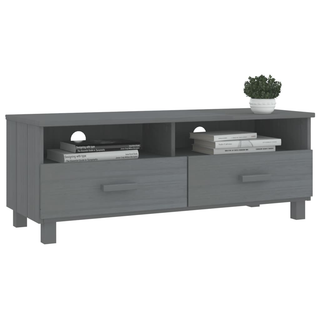 vidaXL TV Cabinet HAMAR Dark Grey 106x40x40 cm Solid Wood Pine - Giant Lobelia