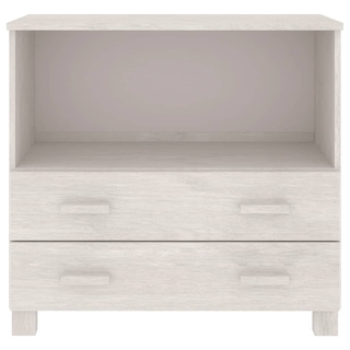 vidaXL Sideboard HAMAR White 85x35x80 cm Solid Wood Pine - Giant Lobelia