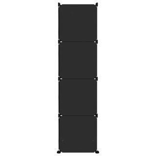 Cube Storage Cabinet for Kids with 10 Cubes - Black PP | Organize and Declutter with Style - Giant Lobelia