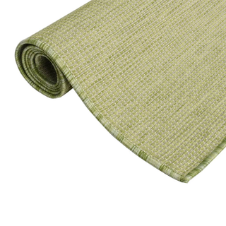 vidaXL Outdoor Flatweave Rug 120x170 cm Green - Giant Lobelia