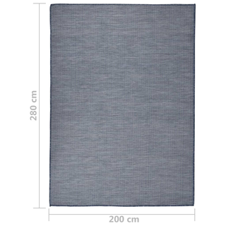 vidaXL Outdoor Flatweave Rug 200x280 cm Blue - Giant Lobelia