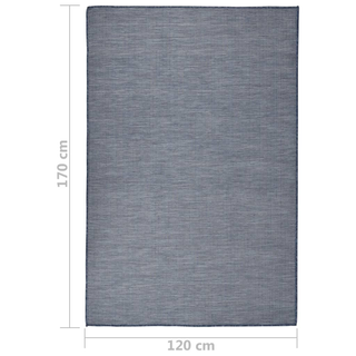 vidaXL Outdoor Flatweave Rug 120x170 cm Blue - Giant Lobelia