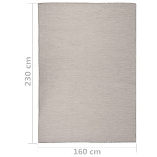 vidaXL Outdoor Flatweave Rug 160x230 cm Taupe - Giant Lobelia