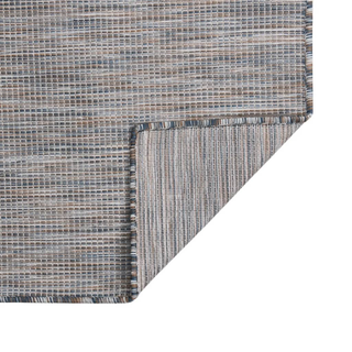 vidaXL Outdoor Flatweave Rug 120x170 cm Brown and Blue - Giant Lobelia