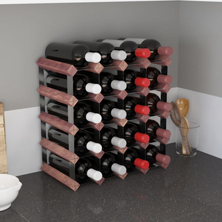 Wine Rack for 20 Bottles Brown Solid Wood Pine - Giant Lobelia