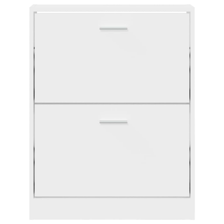 vidaXL Shoe Cabinet White 59x17x81 cm Engineered Wood - Giant Lobelia