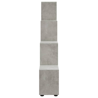 Staircase Bookcase Concrete Grey 142 cm Engineered Wood - Giant Lobelia