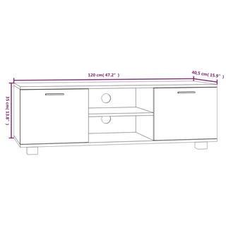 TV Cabinet Concrete Grey 120x40.5x35 cm Engineered Wood - Giant Lobelia