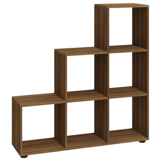 Staircase Bookcase Brown Oak 107 cm Engineered Wood - Giant Lobelia