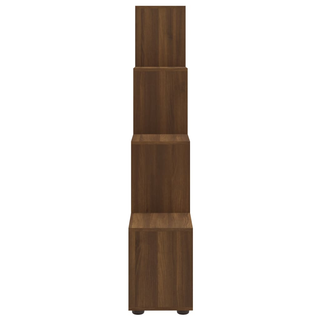 Staircase Bookcase Brown Oak 142 cm Engineered Wood - Giant Lobelia