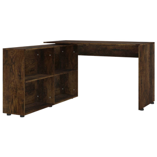 vidaXL Corner Desk Smoked Oak Engineered Wood - Giant Lobelia