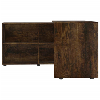 vidaXL Corner Desk Smoked Oak Engineered Wood - Giant Lobelia