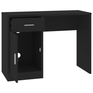 vidaXL Desk with Drawer&Cabinet Black 100x40x73 cm Engineered Wood - Giant Lobelia