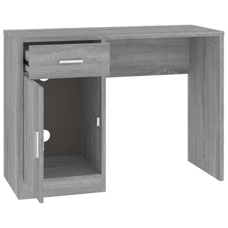 vidaXL Desk with Drawer&Cabinet Grey Sonoma 100x40x73 cm Engineered Wood - Giant Lobelia