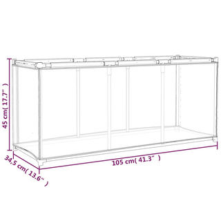 Storage Box Cream 105x34.5x45 cm Fabric - Giant Lobelia