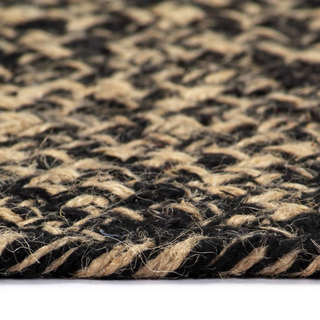 vidaXL Handmade Rug Jute Black and Brown 210 cm - Giant Lobelia