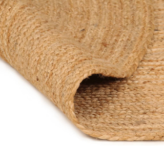 Area Rug Braided Jute 210 cm Round - Giant Lobelia