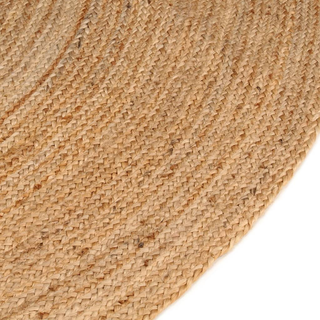 Area Rug Braided Jute 210 cm Round - Giant Lobelia