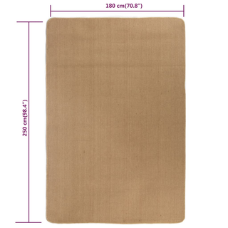 Area Rug Jute with Latex Backing 180x250 cm - Giant Lobelia