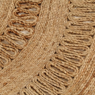 Area Rug Hand-braided Jute 120 cm Round - Giant Lobelia