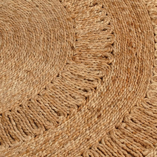 Area Rug Hand-braided Jute 150 cm Round - Giant Lobelia