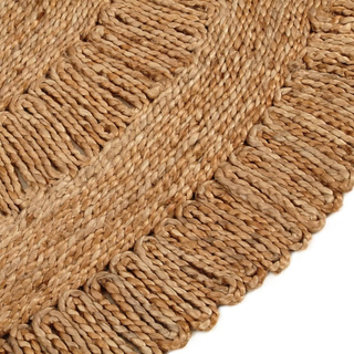 Area Rug Hand-braided Jute 150 cm Round - Giant Lobelia