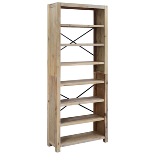 7-Tier Bookcase 80x30x200 cm Solid Wood Acacia - Giant Lobelia