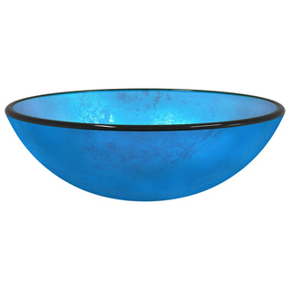 Basin Tempered Glass 42x14 cm Blue - Giant Lobelia