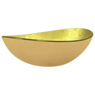 Basin Tempered Glass 54.5x35x15.5 cm Gold - Giant Lobelia