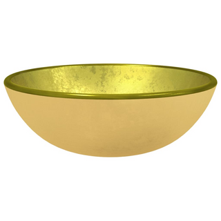 Basin Tempered Glass 35x12 cm Gold - Giant Lobelia